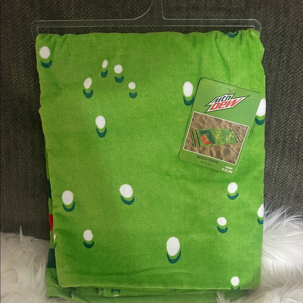 Mountain Dew Green Beach Towel